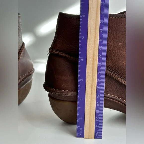 EL NATURALISTA Women's Brown Laceup Leather Ankle Boots SIZE 8 UK 38 RANA THARU - Picture 8 of 13